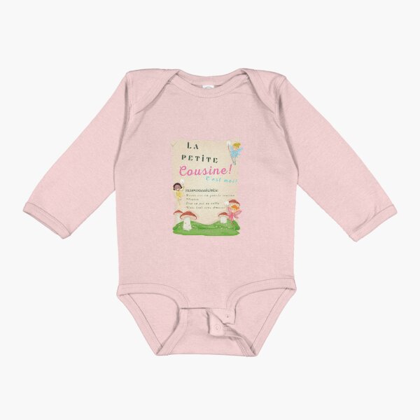 Annoying his big cousin Long Sleeve Baby One-Piece