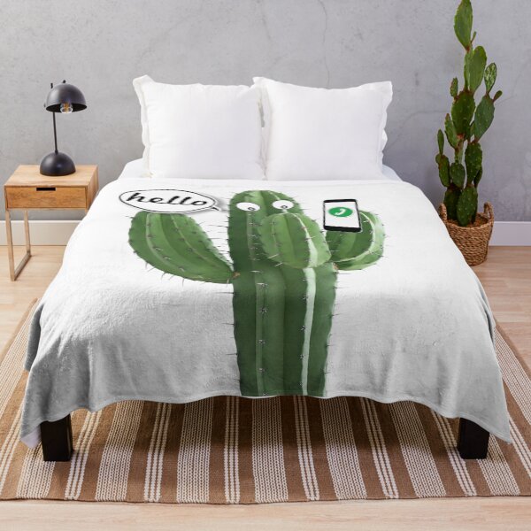 Item preview, Cool Cactus Character on the Mobile Phone Design designed and sold by idovedesign.
