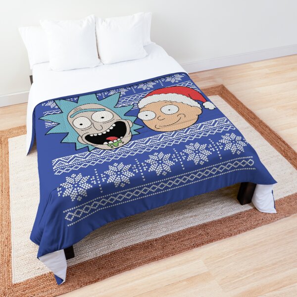 Rick and Morty Merry Schwiftmas Comforter