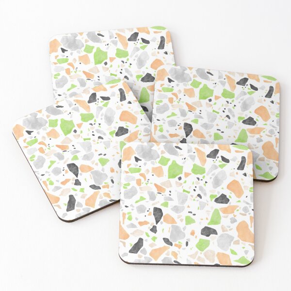 Item preview, Peach and Mint Terrazzo Pattern designed and sold by Bumblefuzzies.