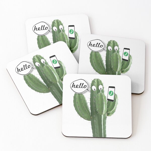 Item preview, Cool Cactus Character on the Mobile Phone Design designed and sold by idovedesign.