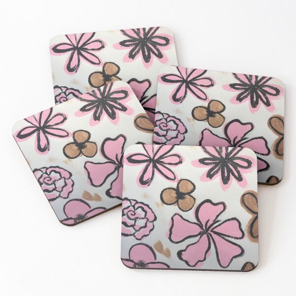 Item preview, Pink & Bronze Flowers designed and sold by Cara Jackson.