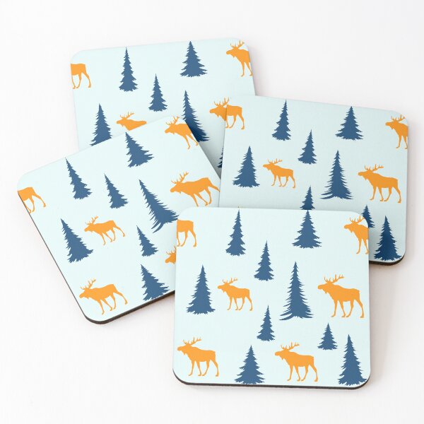 Item preview, moose trees pattren lover,moose gift animal summer moose designed and sold by ELmezz.