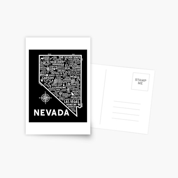 Nevada Map Postcard