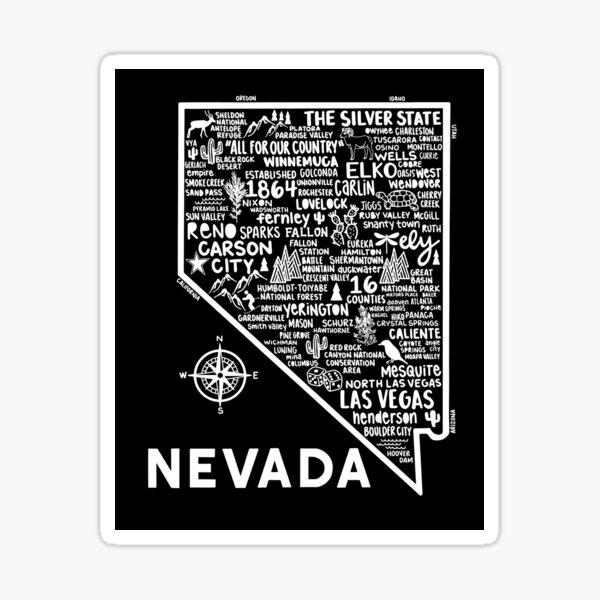 Las Vegas Nevada Lv Varsity Style Red Print' Sticker