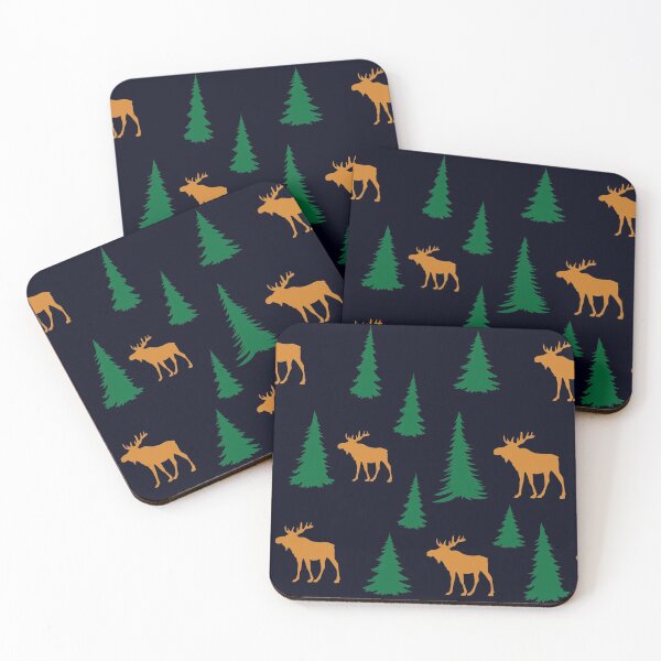 Item preview, moose trees pattren lover,moose gift animal summer moose designed and sold by ELmezz.