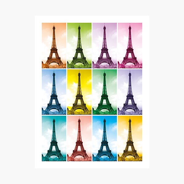 Eiffel Tower Pop Art Photographic Print