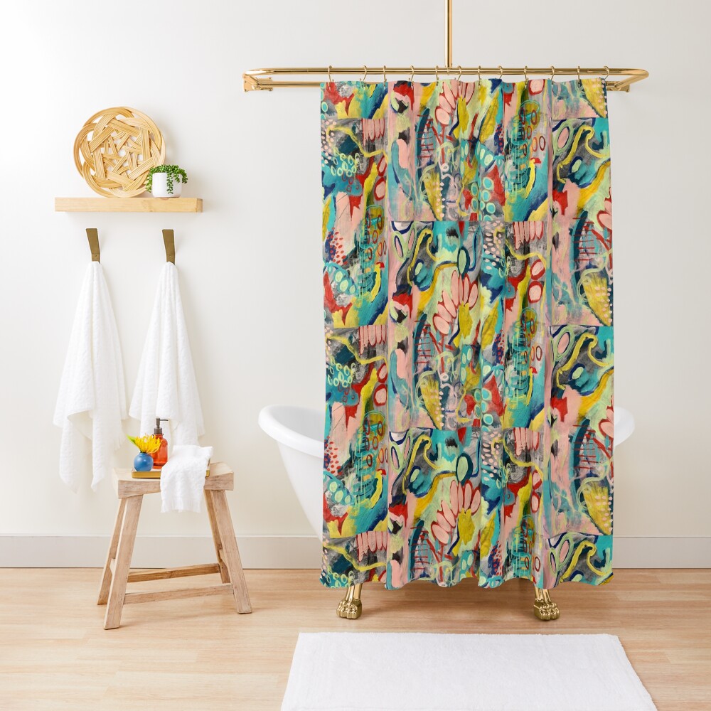 "Raw Fun" Shower Curtain for Sale by MegHeartsArt Redbubble