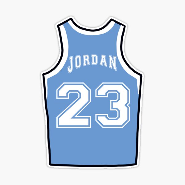 Michael Jordan basketball jersey Sticker for Sale by Sarahwelch11
