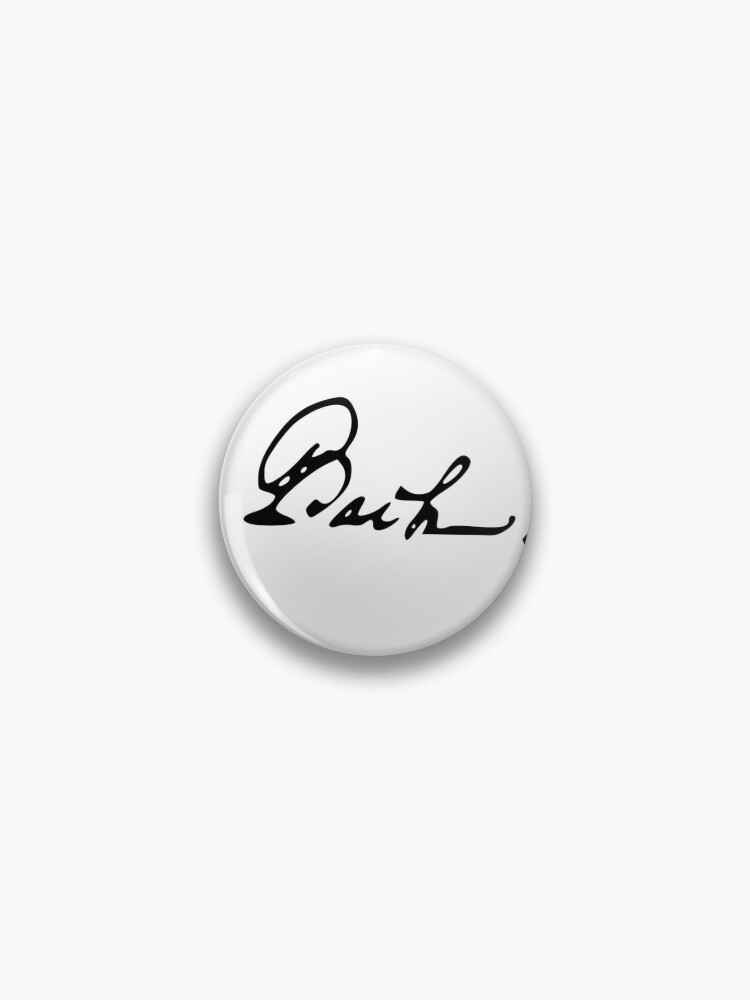 Johann Sebastian Bach signature | Pin