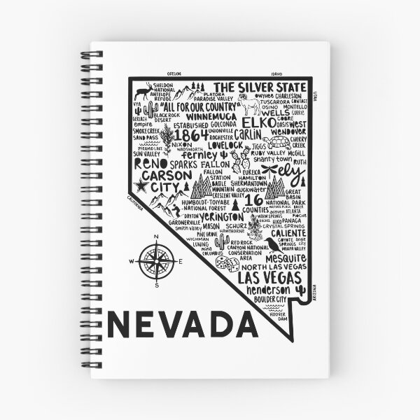Item preview, Nevada Map designed and sold by fiberandgloss.