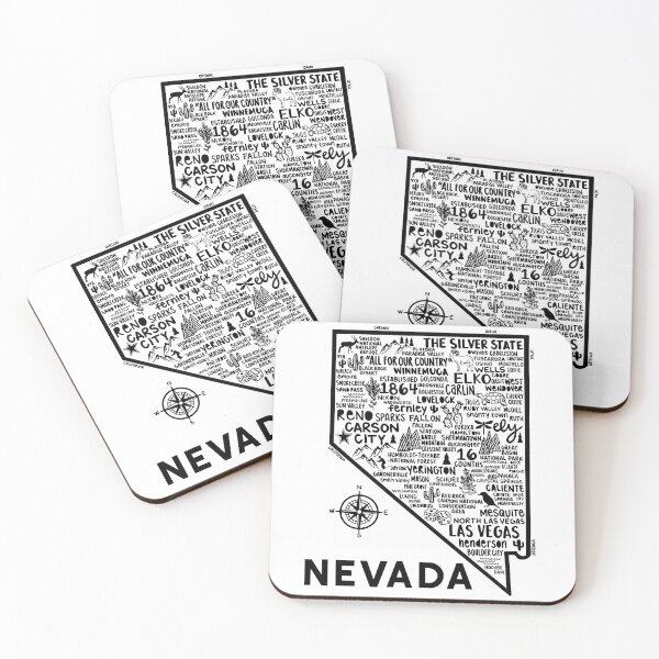 Item preview, Nevada Map designed and sold by fiberandgloss.