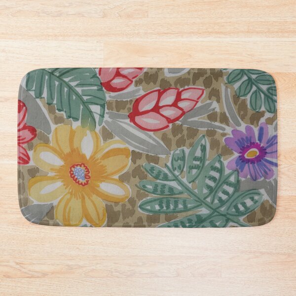 Item preview, Watercolor Tropical on Leopard Skin designed and sold by Leslie Rogers Todder.