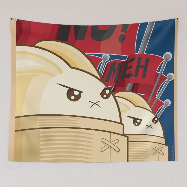 Item preview, Steamed Bun Propaganda Poster designed and sold by kimchikawaii.
