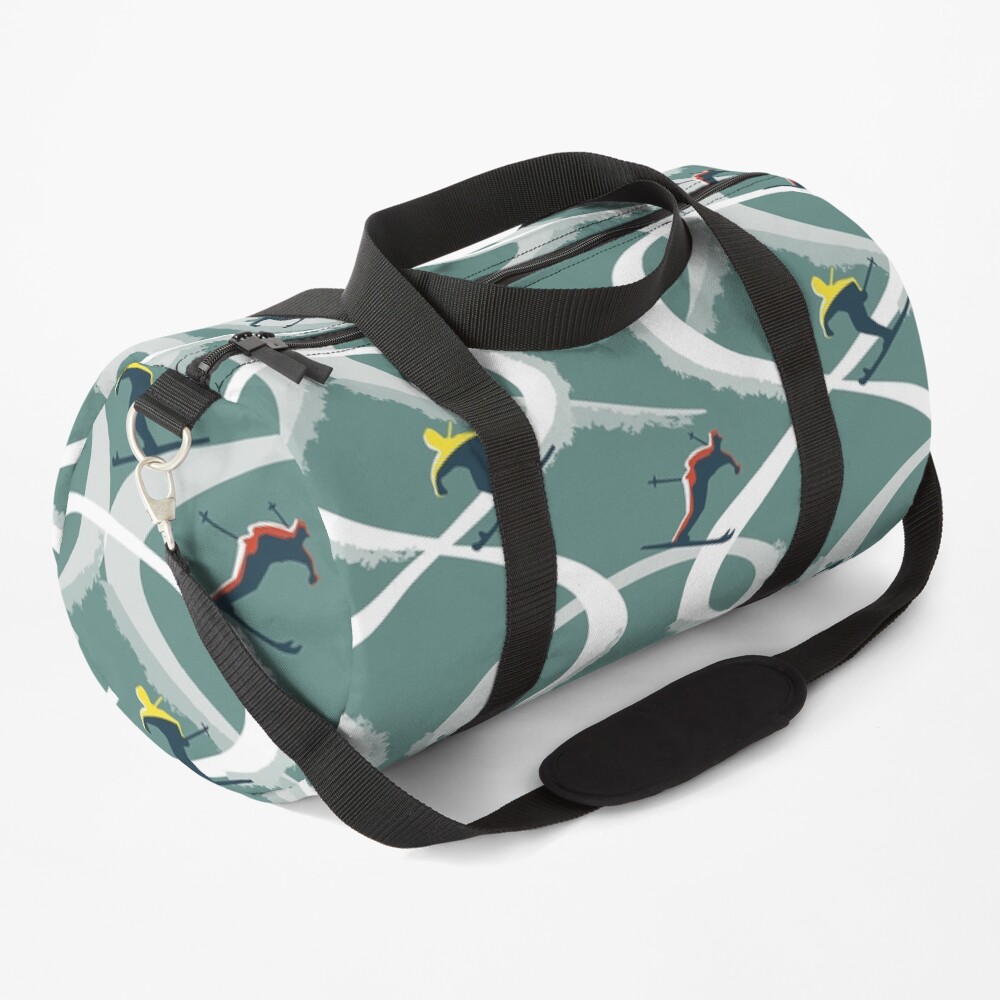 teal duffle bag