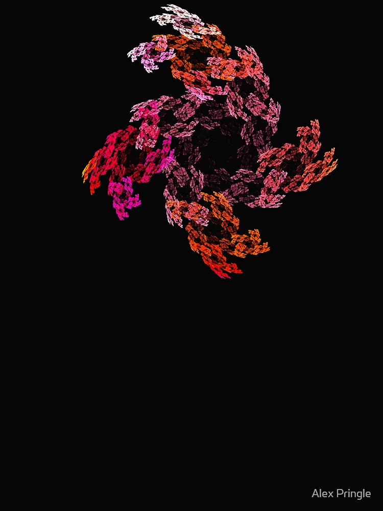 Imagen 4 de 4, Camiseta holgada boxy con la obra Fractal Fuchsia, diseñada y vendida por Alex Pringle.