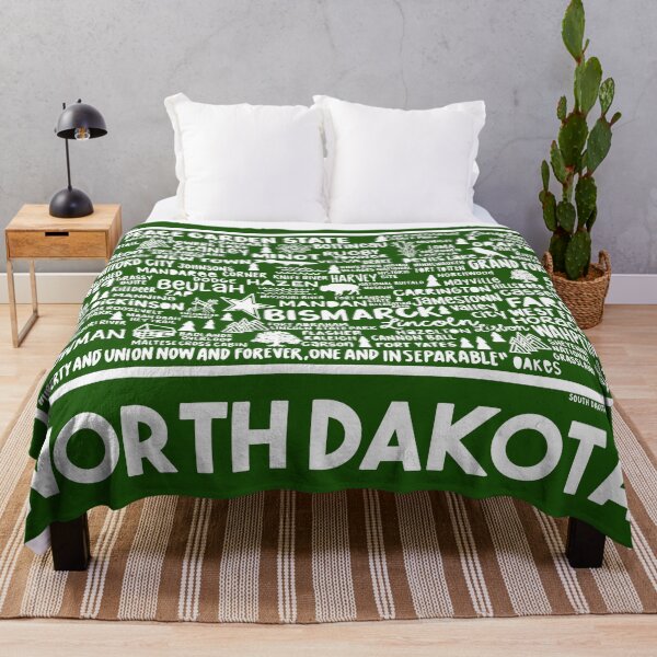 Item preview, North Dakota Map  designed and sold by fiberandgloss.