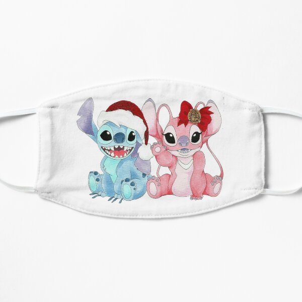 stitch and angel christmas 21 Flat Mask