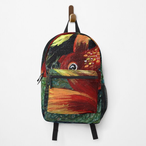 Item preview, "Betta Pool" Embellished Fluid Art Painting designed and sold by peonypours.