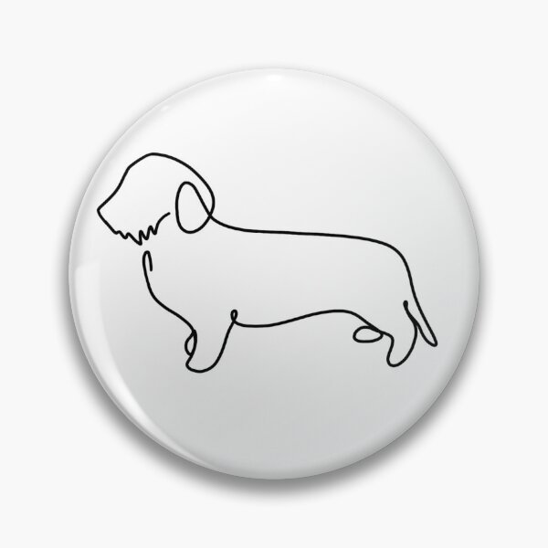 Item preview, One line Illustration of a Dachshund Wirehaired Dachshund designed and sold by dooodles.