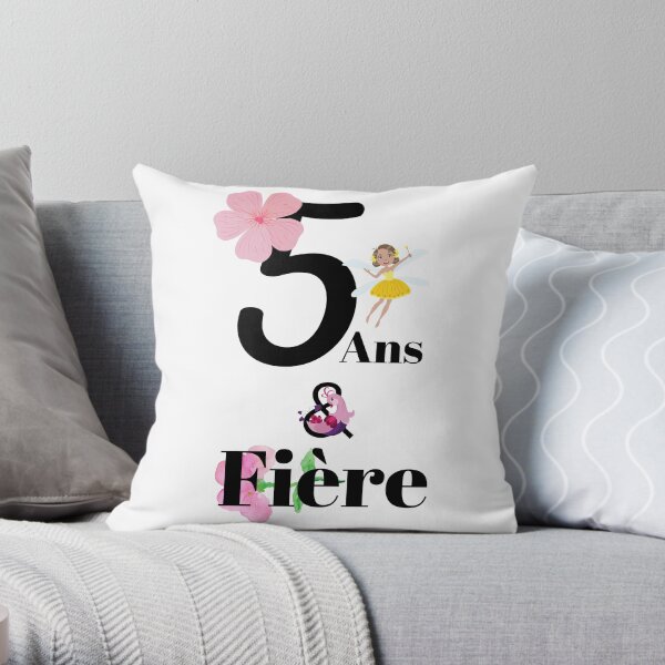 it is with Pride that your little Fairy will wear this Fleuri design! Throw Pillow