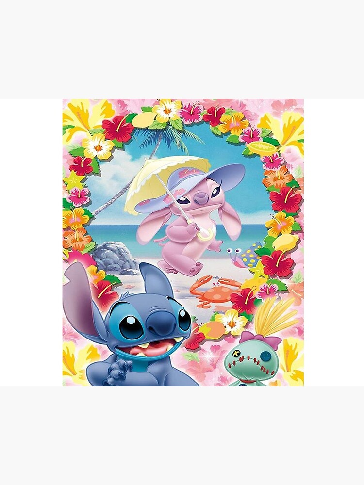 Disney - Stitch, Angel and Scrump Art Board Print for Sale by