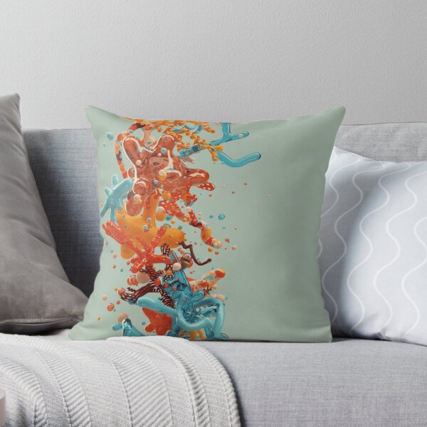 Liquid dance Throw Pillow