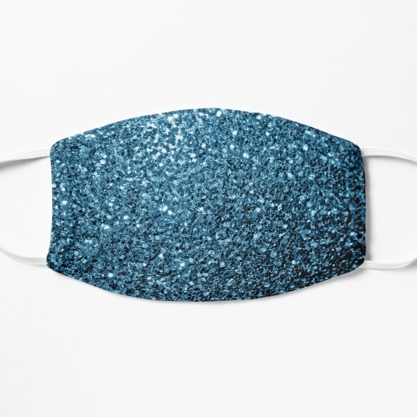 Beautiful Baby blue glitter sparkles Flat Mask