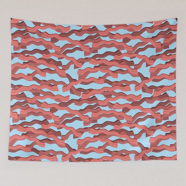 Item preview, Bacon Strips Blue designed and sold by DWaffleDesigns.