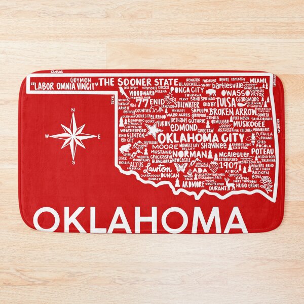 Item preview, Oklahoma Map designed and sold by fiberandgloss.