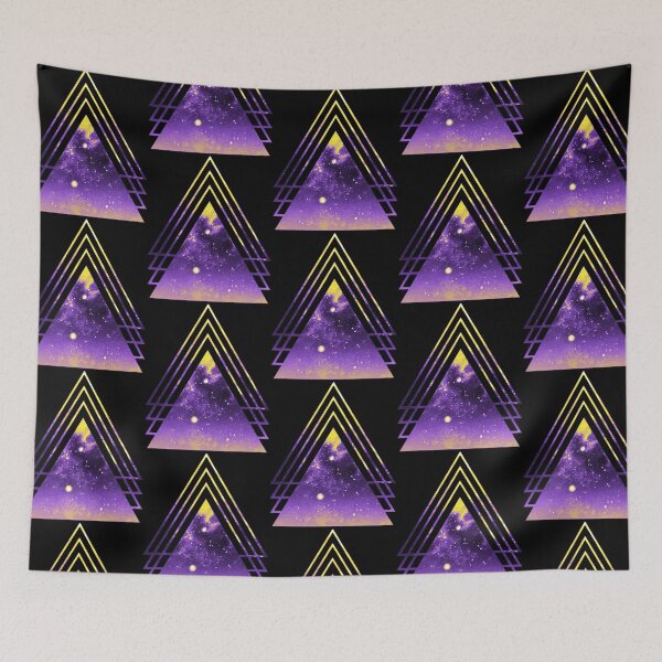 Item preview, Nonbinary Pride Layered Galaxy Triangles designed and sold by Vernen Ink.