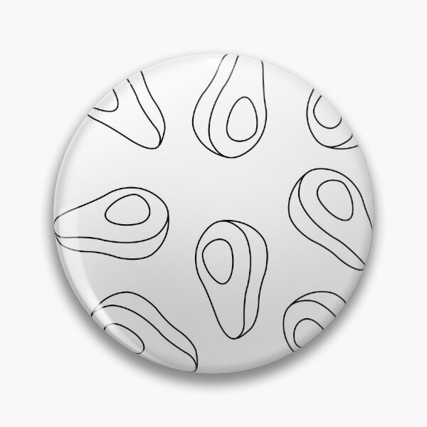 Item preview, Outline avocado pattern design on white background designed and sold by GulArt.