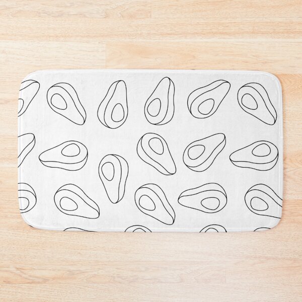 Item preview, Outline avocado pattern design on white background designed and sold by GulArt.