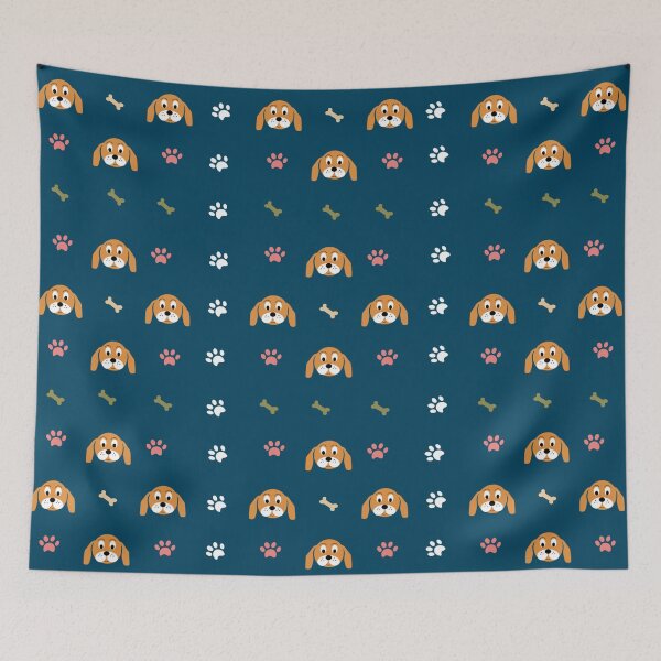 Item preview, Dog with footprint bone pattern designed and sold by abhishekarts.