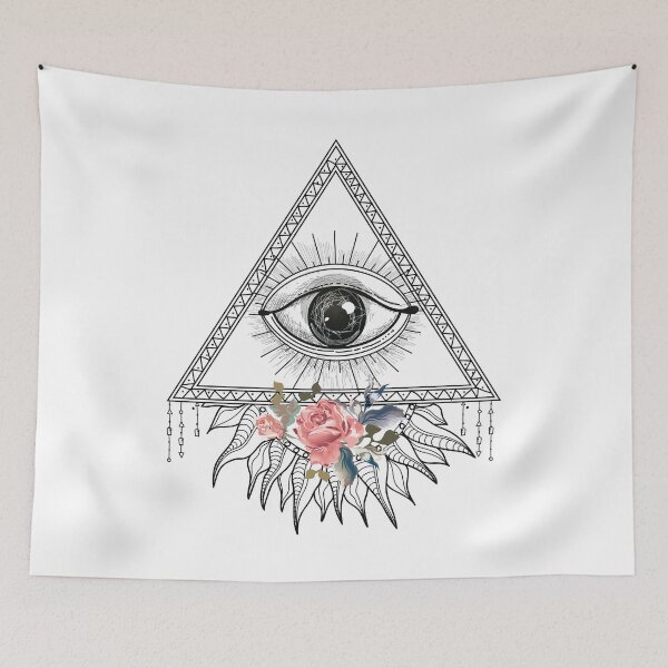 Item preview, All Seeing Eye With Flowers designed and sold by Ninjawhere.