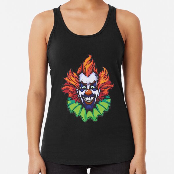 Scary Clown Racerback Tank Top