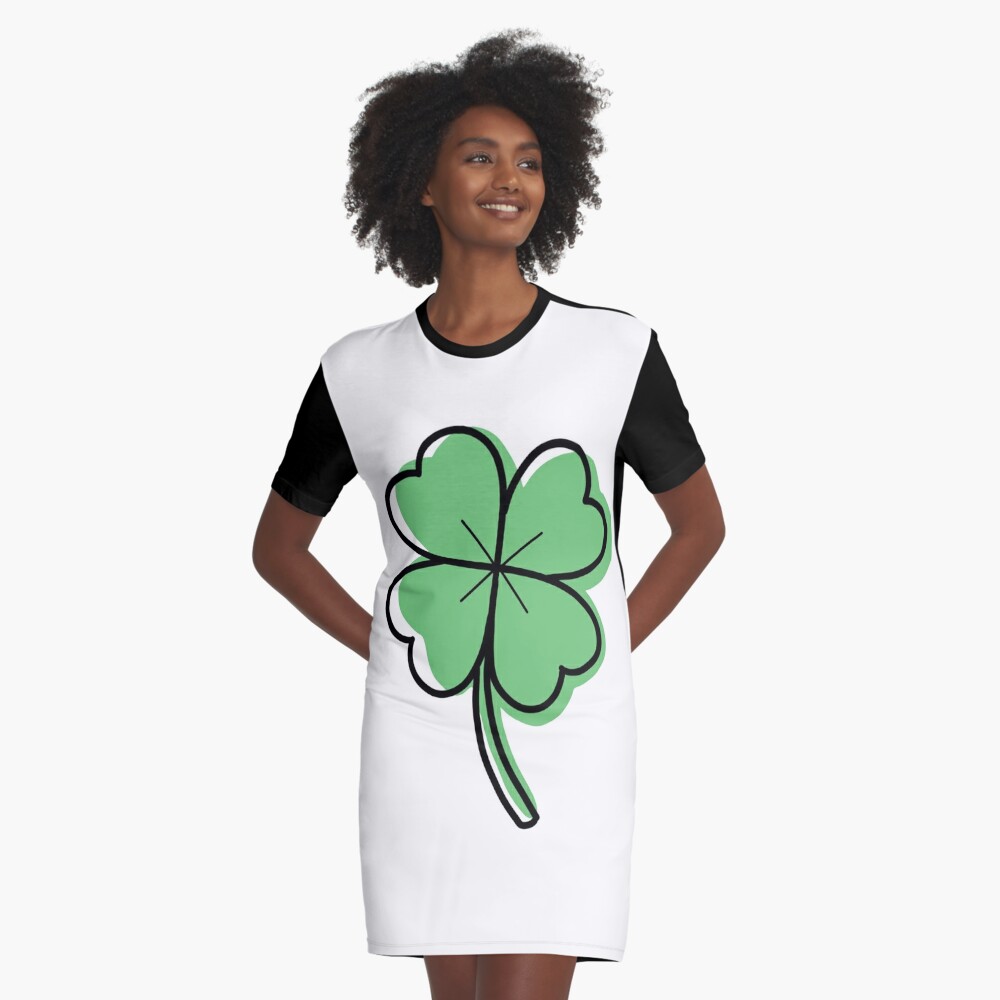  TOOLOUD Lucky Four Leaf Clover St Patricks Day Womens