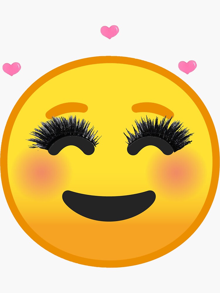 "Eyelashes Emoji" Sticker for Sale by RxJr10 Redbubble