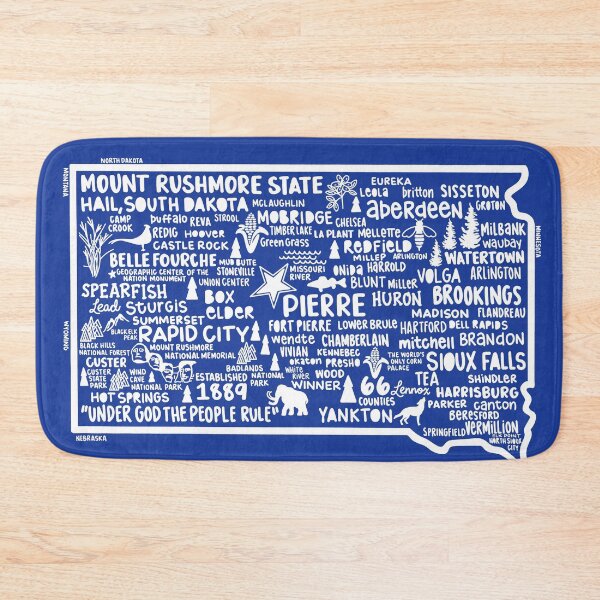 Item preview, South Dakota Map designed and sold by fiberandgloss.