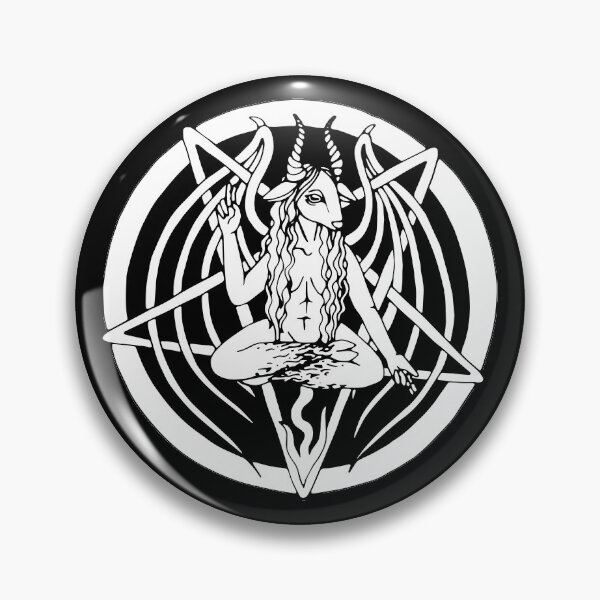 Artikelvorschau, Baphomets Siegel (Schwarz und Weiß) entworfen und verkauft von OneHorn.