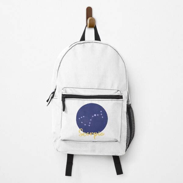 Item preview, scorpio star sign constellation design with scorpio in yellow calligraphy underneath designed and sold by Jenny Romeril.
