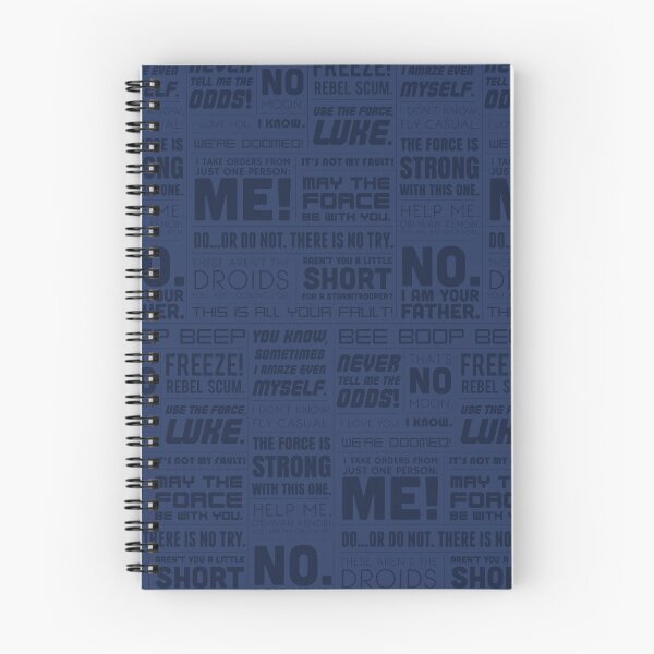 Item preview, The Force Quotes - Navy designed and sold by Turtle Notes.