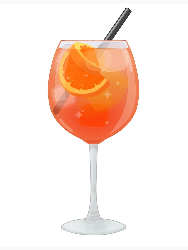 Premium PSD  Fresh aperol spritz glass isolated on transparent