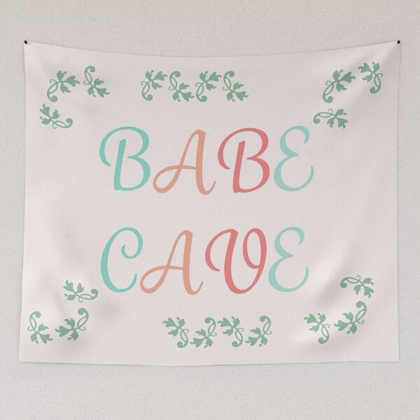 Item preview, Babe Cave (with floral boarder) designed and sold by sbolubasz17.
