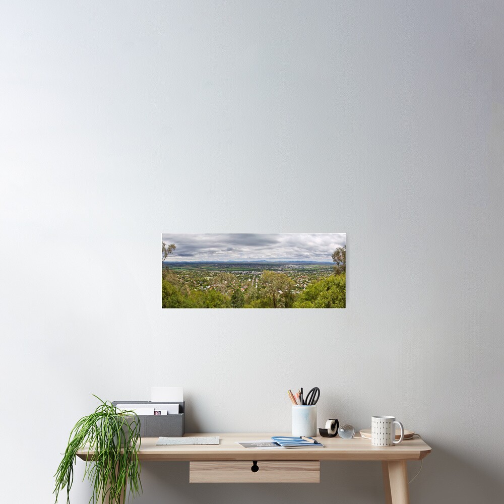Tamworth from the Lookout Poster
