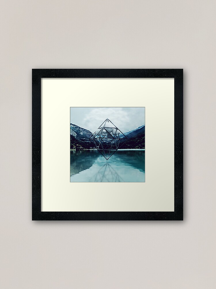 Alternate view of Above the lake Framed Art Print