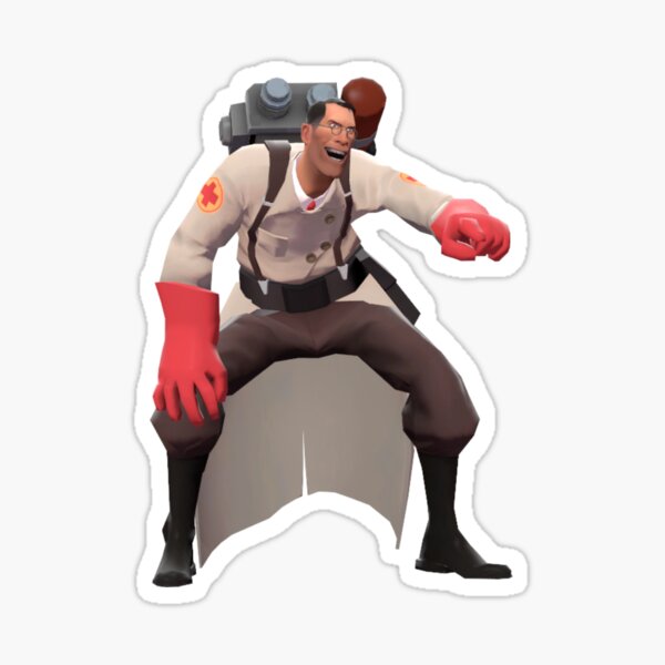 "TF2 Medic Schadenfreude" Sticker for Sale by Cursedfate Redbubble