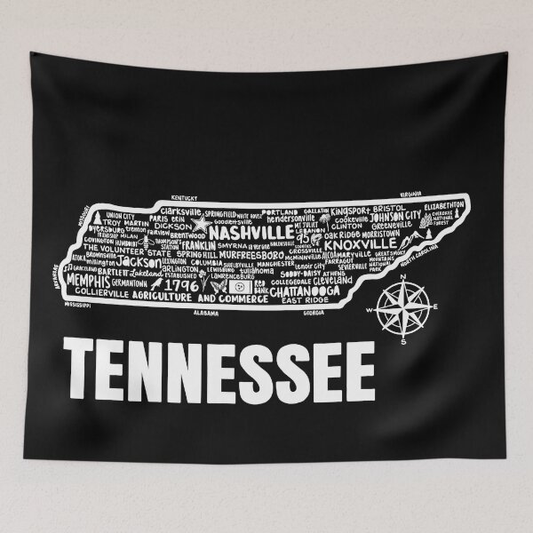 Item preview, Tennessee Map  designed and sold by fiberandgloss.
