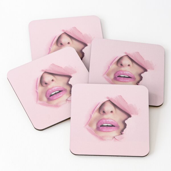 Item preview, Face in hole, Pink Lips, Pretty Lips, Mouth, Painted Lips, Pink, Funky Pink, Girl Lips designed and sold by Clancy Rodgers.