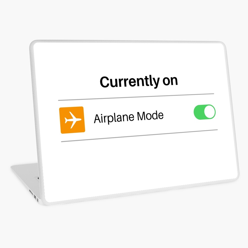 Air Plane Mode Laptop Skin By Creativeunds Redbubble - roblox airplane mode id